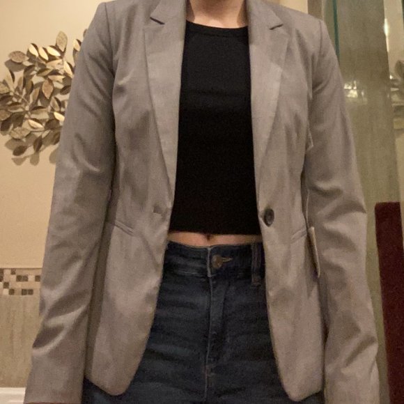 Plaid blazer with shoulder pads - Picture 2 of 7